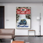 affiche course rallye vintage