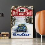 affiche course rallye vintage