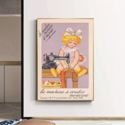 affiche couture vintage enfant