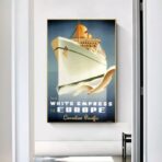 affiche croisiere vintage