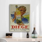 affiche cuisine vintage alcool