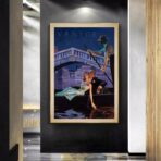 affiche art vintage couple