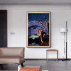 affiche art vintage couple