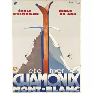 affiche de club ski vintage