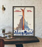 affiche de club ski vintage
