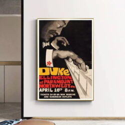 affiche de duke ellinghon jazz vintage