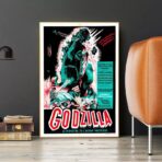 affiche de film godzilla vintage