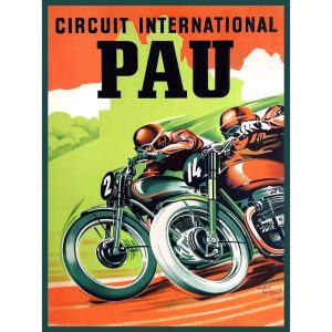 affiche de motard vintage