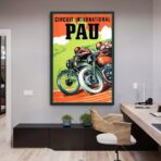 affiche de motard vintage