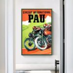 affiche de motard vintage