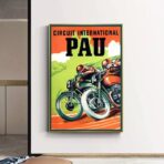 affiche de motard vintage