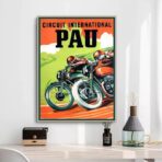 affiche de motard vintage