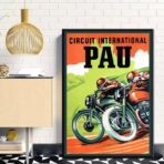affiche de motard vintage