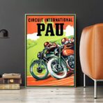 affiche de motard vintage