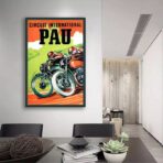 affiche de motard vintage