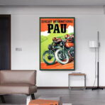 affiche de motard vintage