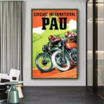 affiche de motard vintage