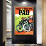 affiche de motard vintage