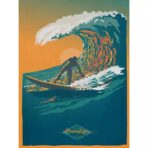 affiche de surf vintage