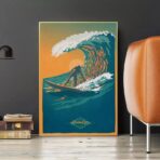 affiche de surf vintage