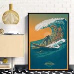 affiche de surf vintage
