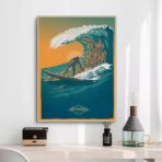 affiche de surf vintage