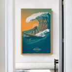 affiche de surf vintage
