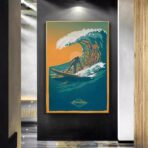 affiche de surf vintage