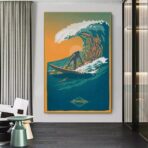 affiche de surf vintage