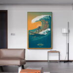 affiche de surf vintage