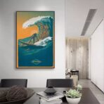 affiche de surf vintage