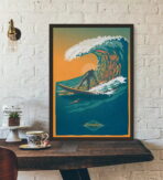 affiche de surf vintage