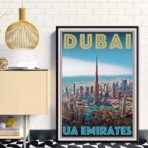 affiche dubai vintage
