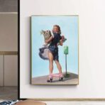 affiche femme vintage