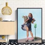 affiche femme vintage