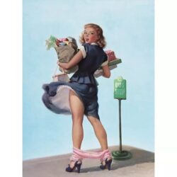 affiche femme vintage