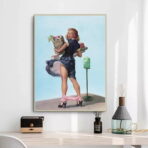 affiche femme vintage