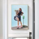 affiche femme vintage