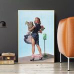 affiche femme vintage