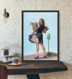 affiche femme vintage