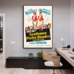 affiche film les hommes préfèrent les blondes