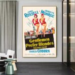 affiche film les hommes préfèrent les blondes