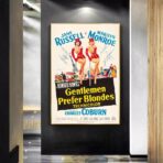 affiche film les hommes préfèrent les blondes