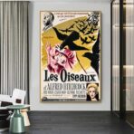 Affiche Film Les Oiseaux Hitchcock