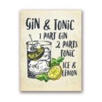 affiche gin tonic
