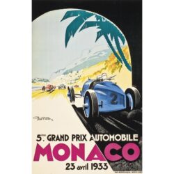 affiche grand prix monaco 1933