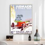 affiche grand prix monaco vintage
