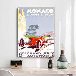 affiche grand prix monaco vintage