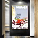 affiche grand prix monaco vintage