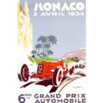 affiche grand prix monaco vintage